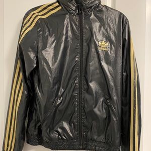 Black Adidas Rain Jacket - Size Medium